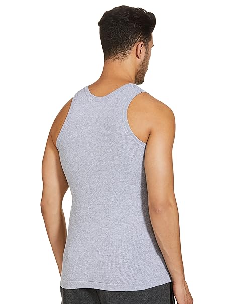 Dixcy Scott Men's Super Combed Cotton Round Neck Sleeveless Vest | Tag Free Comfort & Smartskin Technology