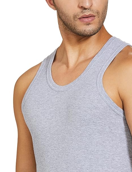 Dixcy Scott Men's Super Combed Cotton Round Neck Sleeveless Vest | Tag Free Comfort & Smartskin Technology