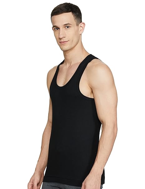 Dixcy Scott Men's Super Combed Cotton Round Neck Sleeveless Vest | Tag Free Comfort & Smartskin Technology