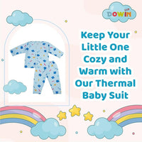 Dowin Winter Warmth Front Open Thermal Baby Suit for Winter Assorted | Pack of 3