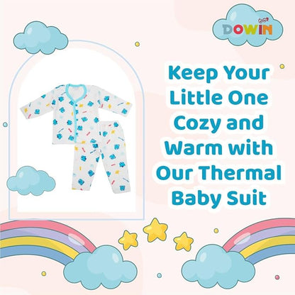 Dowin Winter Warmth Front Open Thermal Baby Suit for Winter Assorted | Pack of 3