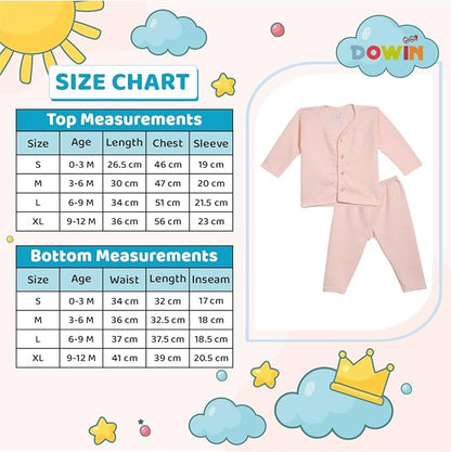 Dowin Winter Warmth Front Open Thermal Baby Suit for Winter Assorted | Pack of 3