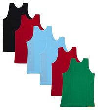 Dowin Sleeveless Printed Cotton Vest for Kids Boys (Pack of 6)