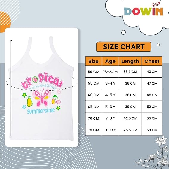 Dowin Girl's Cotton Slip (Pack of 6)