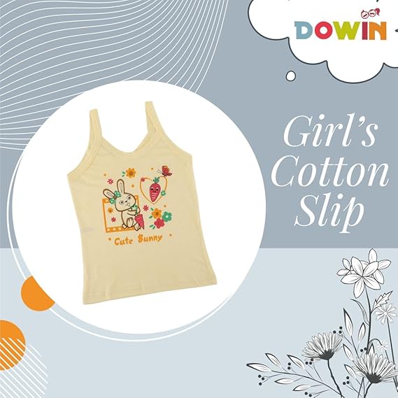 Dowin Girl's Cotton Slip (Pack of 6)