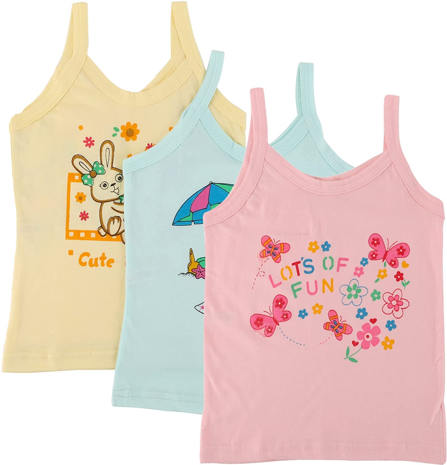 Dowin Girl's Cotton Slip (Pack of 3)
