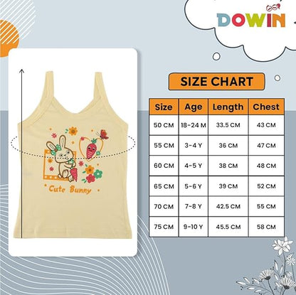 Dowin Girl's Cotton Slip (Pack of 3)