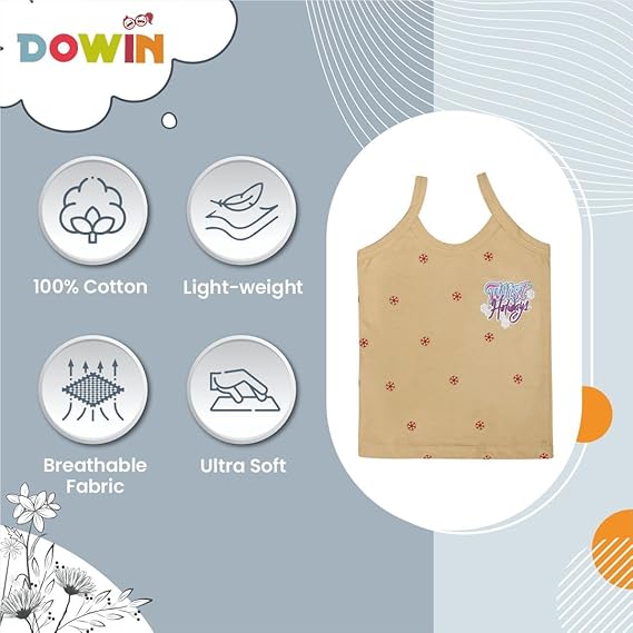 Dowin Girl's Cotton Slip (Pack of 6)