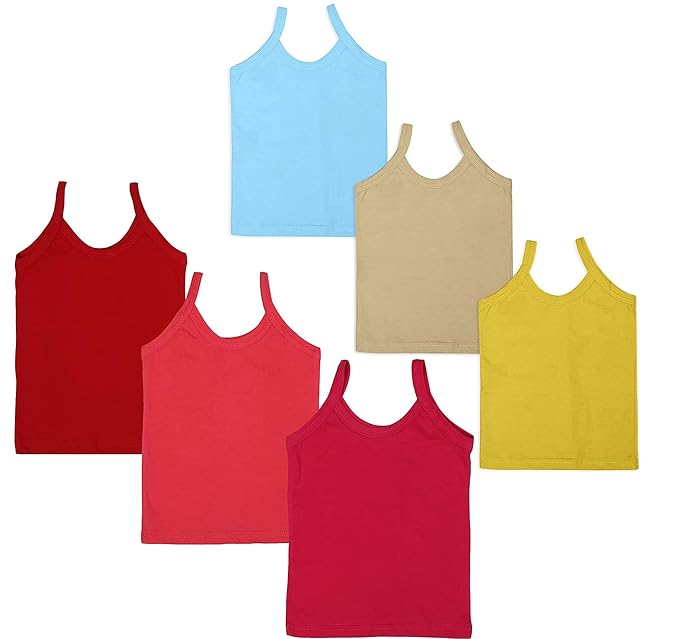 Dowin Girl's Cotton Slip (Pack of 6)