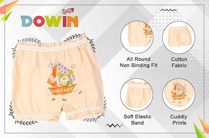 Dowin Boys and Girls 100% Cotton Bloomers(Pack of 6)