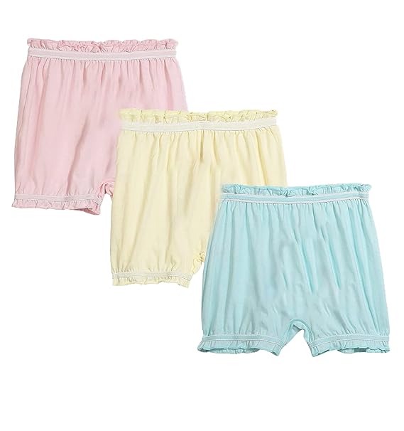 Dowin Boys and Girls 100% Cotton Bloomers(Pack of 3)