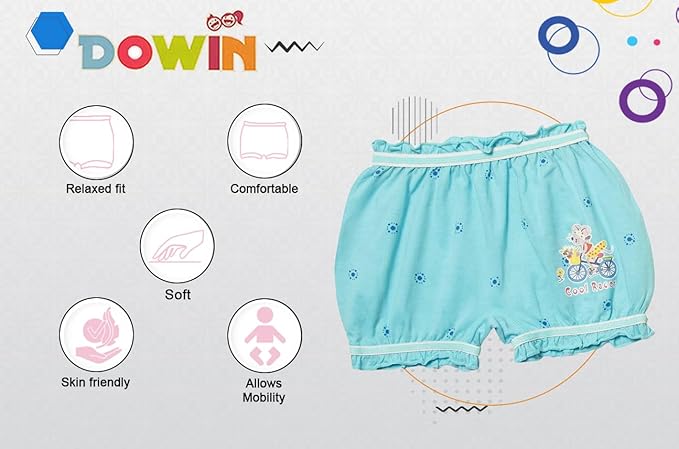 Dowin Boys and Girls 100% Cotton Bloomers(Pack of 3)