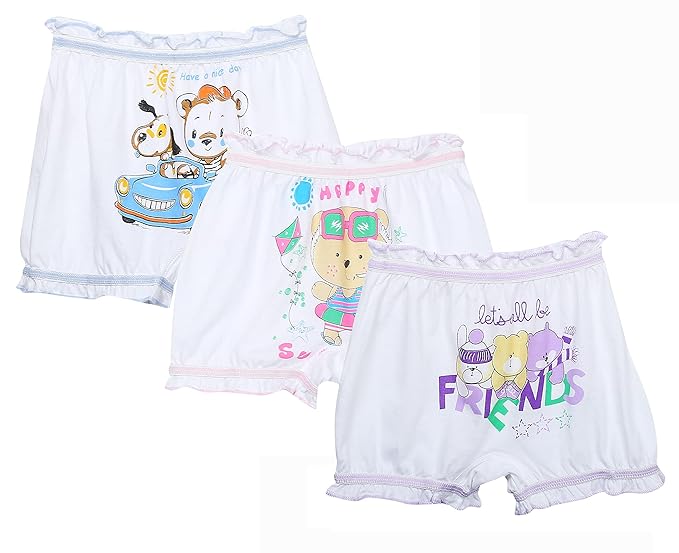 Dowin Boys and Girls 100% Cotton Bloomers(Pack of 6)