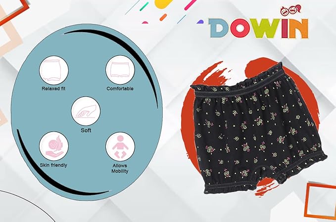 Dowin Boys and Girls 100% Cotton Bloomers(Pack of 3)