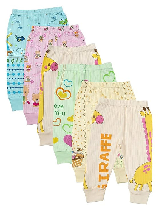 Dowin Unisex- Baby Cotton Solid Pajama Bottom (Pack of 6)