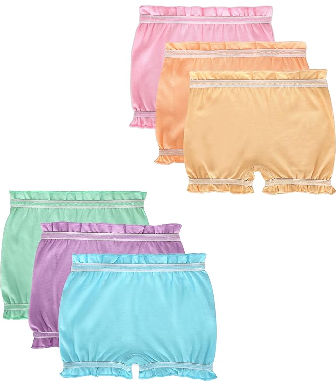 Dowin Boys and Girls 100% Cotton Bloomers Pack of 6