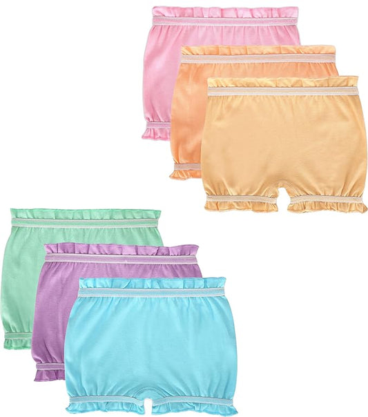 Dowin Boys and Girls 100% Cotton Bloomers Pack of 6