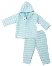 Dowin Thermal Front Open Polyfill Baby Hoddie and Pajami Suit for Winters