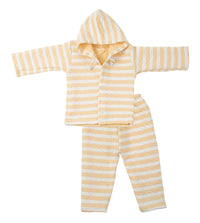 Dowin Thermal Front Open Polyfill Baby Hoddie and Pajami Suit for Winters
