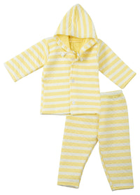 Dowin Thermal Front Open Polyfill Baby Hoddie and Pajami Suit for Winters