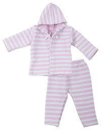 Dowin Thermal Front Open Polyfill Baby Hoddie and Pajami Suit for Winters