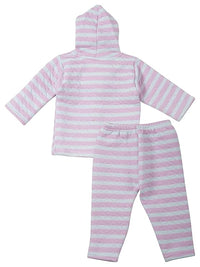 Dowin Thermal Front Open Polyfill Baby Hoddie and Pajami Suit for Winters