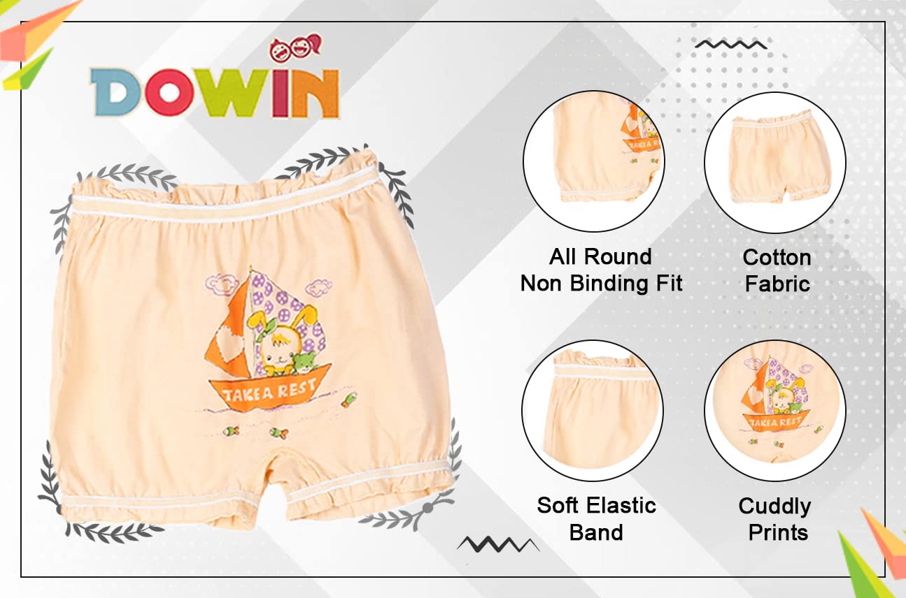 Dowin Boys and Girls 100% Cotton Bloomers(Pack of 6)