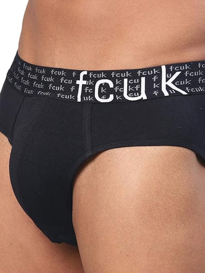 FCUK Mens Solid Briefs