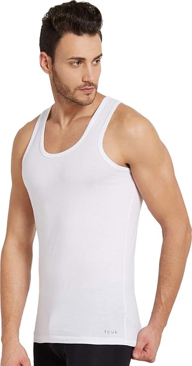 FCUK Mens Round Neck Solid Vest