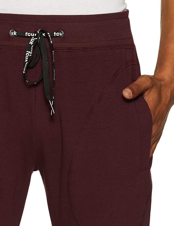 FCUK Mens 3 Pocket Solid Track Pants