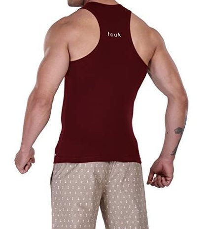 FCUK Men's Solid Vest