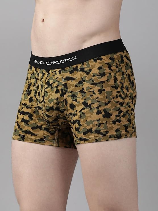 FCUK Mens Cotton Printed Trunk