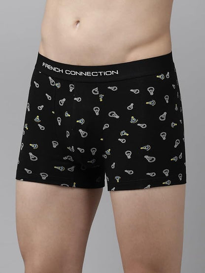 FCUK Mens Cotton Printed Trunk