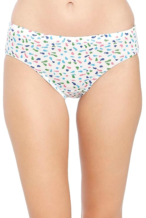 VIP Feelings Amelie Women's Cotton Inner Elastic Hipster Panty(Pack of 3) Printed