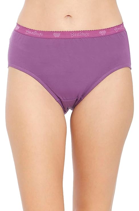 VIP Feelings Amelie Women's Cotton Outer Elastic Hipster Panty(Pack of 3) Plain