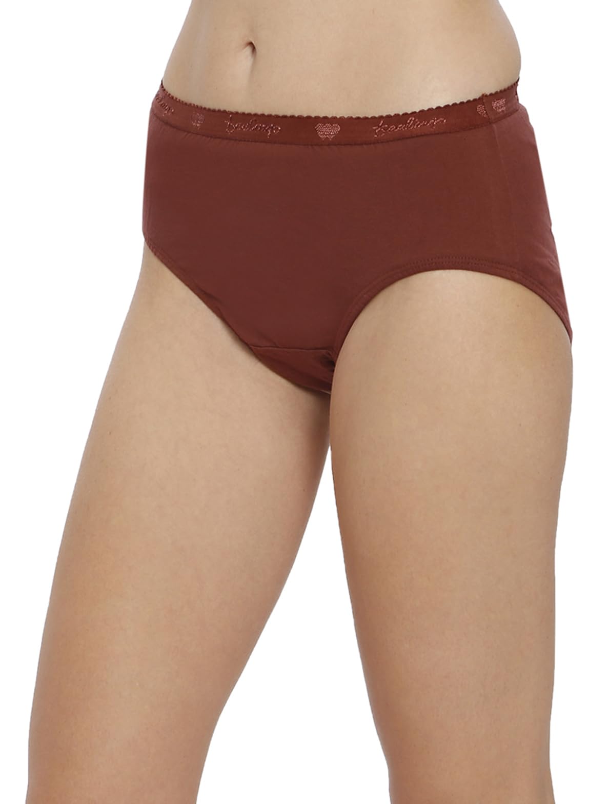 VIP Feelings Amelie Women's Cotton Outer Elastic Hipster Panty(Pack of 3) Plain