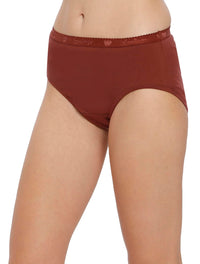 VIP Feelings Amelie Women's Cotton Outer Elastic Hipster Panty(Pack of 3) Plain