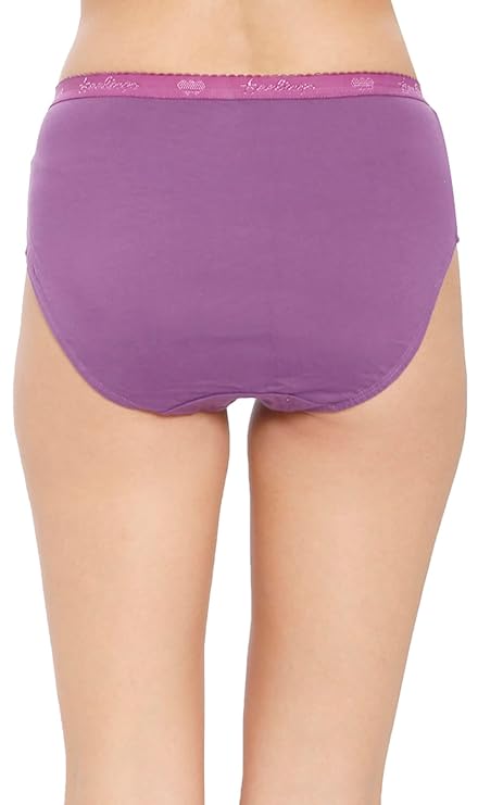 VIP Feelings Amelie Women's Cotton Outer Elastic Hipster Panty(Pack of 3) Plain