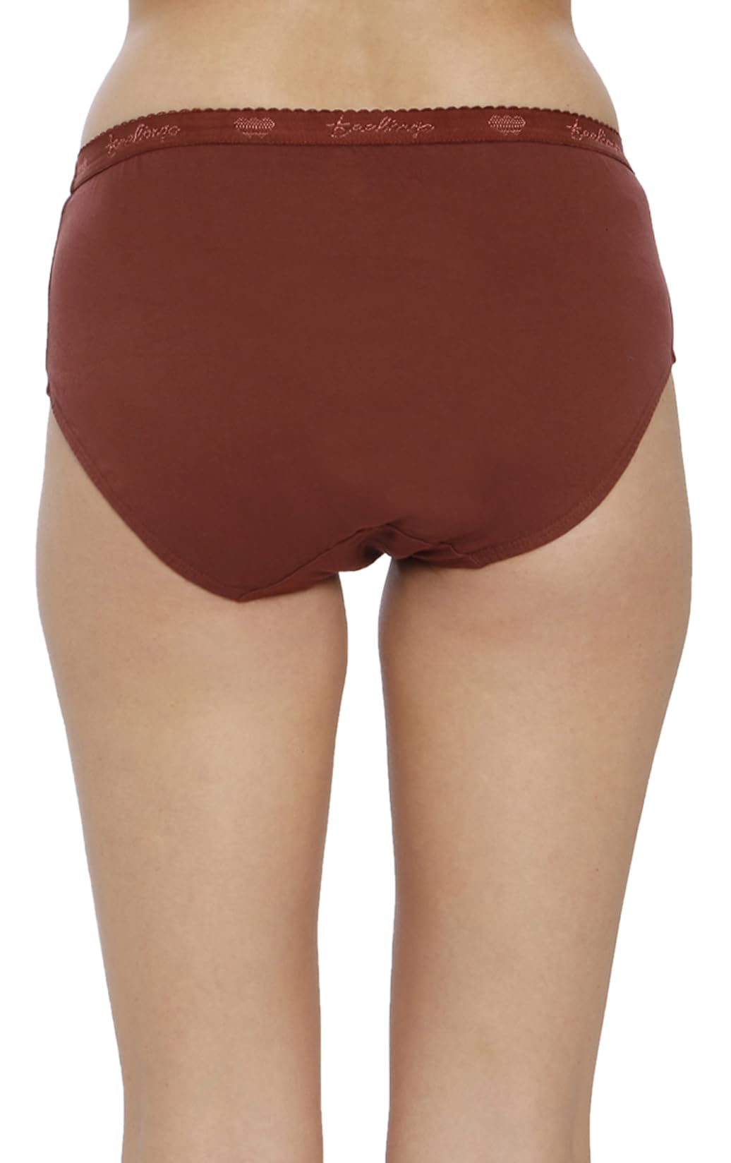 VIP Feelings Amelie Women's Cotton Outer Elastic Hipster Panty(Pack of 3) Plain