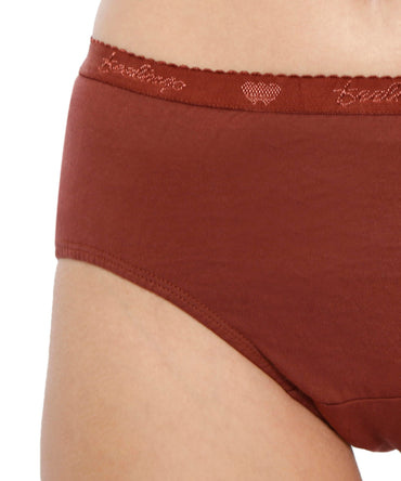 VIP Feelings Amelie Women's Cotton Outer Elastic Hipster Panty(Pack of 3) Plain