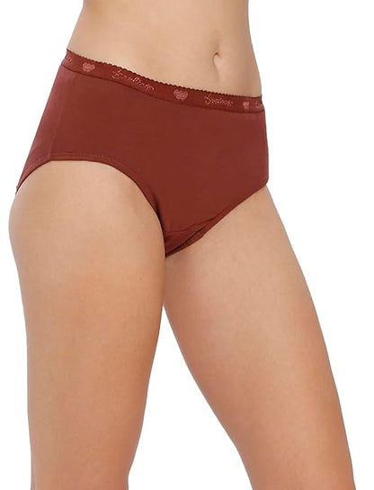 VIP Feelings Amelie Women's Cotton Outer Elastic Hipster Panty(Pack of 6)