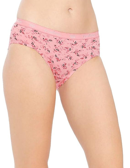 VIP Feelings Amelie Women's Cotton Outer Elastic Hipster Panty(Pack of 3) Printed