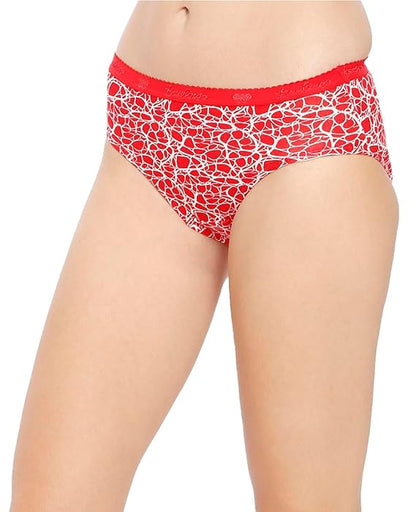 VIP Feelings Amelie Women's Cotton Outer Elastic Hipster Panty(Pack of 6)