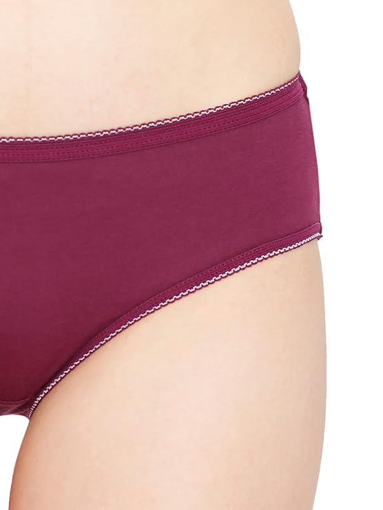 VIP Feelings Expression Women's Cotton Inner Elastic Hipster Panty(Pack of 4)