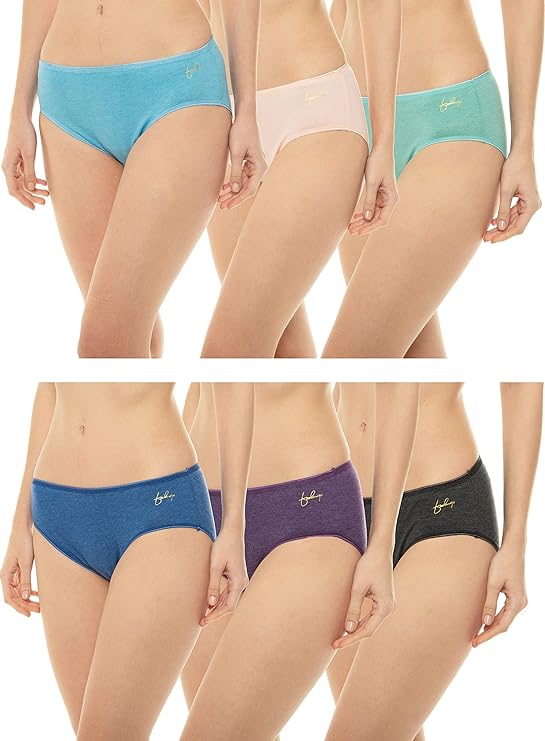 VIP Feelings Bella Women's Cotton Hipster Panty(Pack of 6)