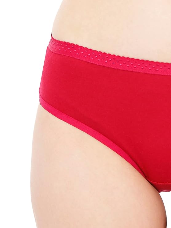 VIP Feelings Intimate Women's Cotton Outer Elastic Hipster Panty(Pack of 3)