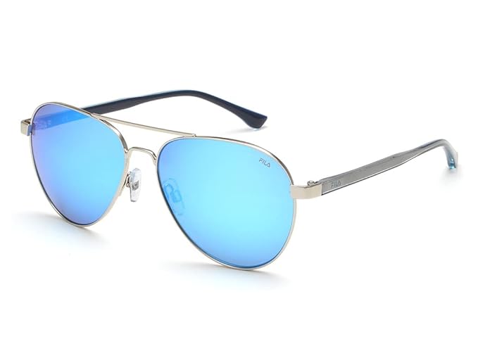 FILA 100% UV protected sunglasses for Men | Size- Large | Shape- Aviator | Model- SFI354K58579BSG