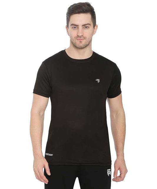 Genx Men's Solid Regular Fit T-Shirt