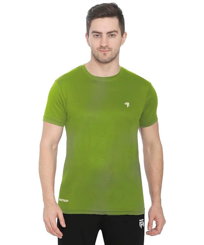 Genx Men's Solid Regular Fit T-Shirt