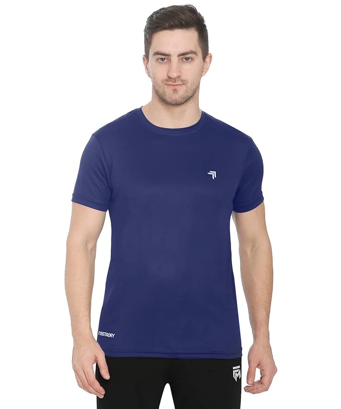 Genx Men's Solid Regular Fit T-Shirt